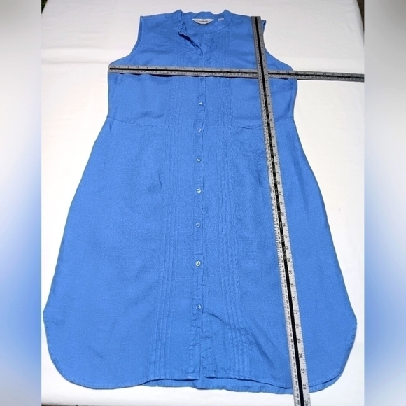 L.L. Bean Blue Sleeveless Dress - Picture 3 of 6